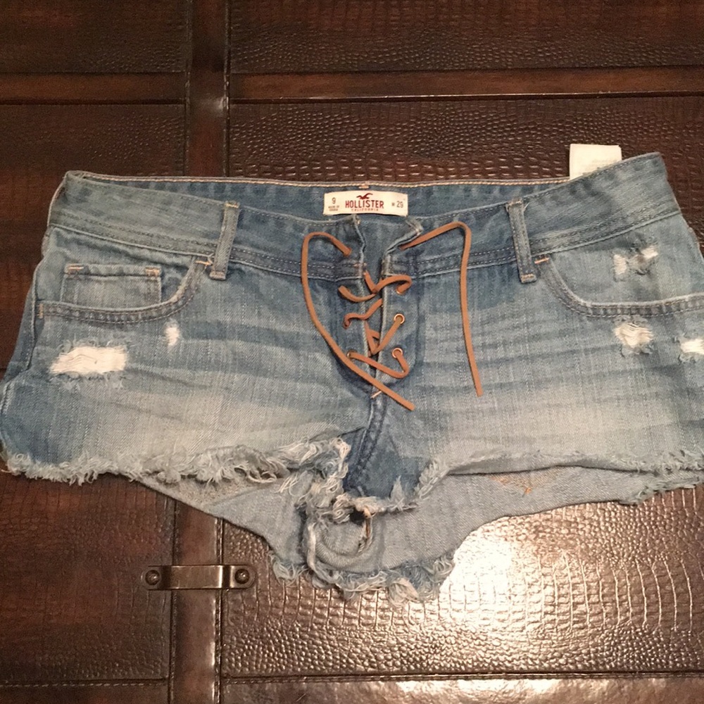 Hollister super short jean shorts